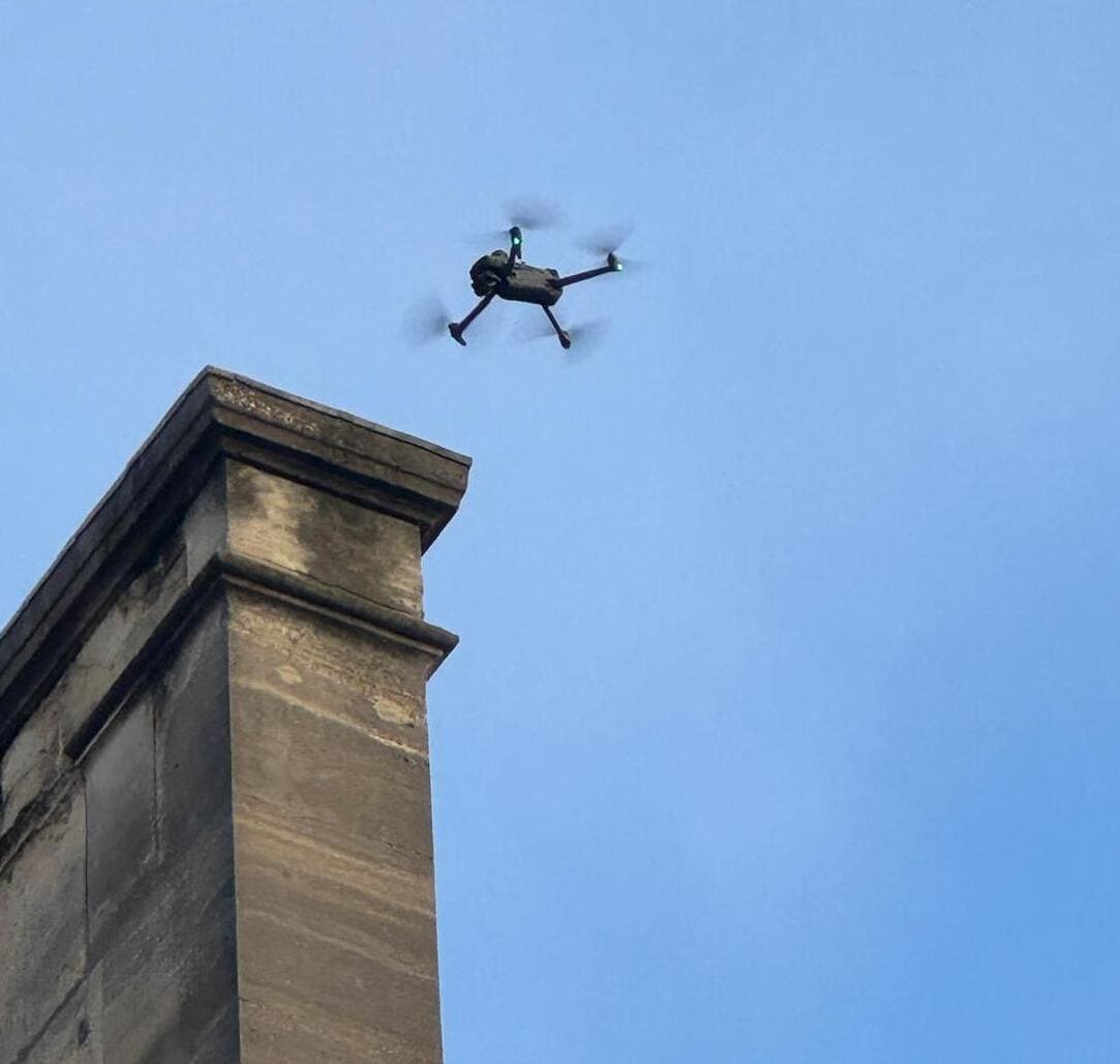 Inspection de bâtiment en hauteur par drone Île-de-France Antecime